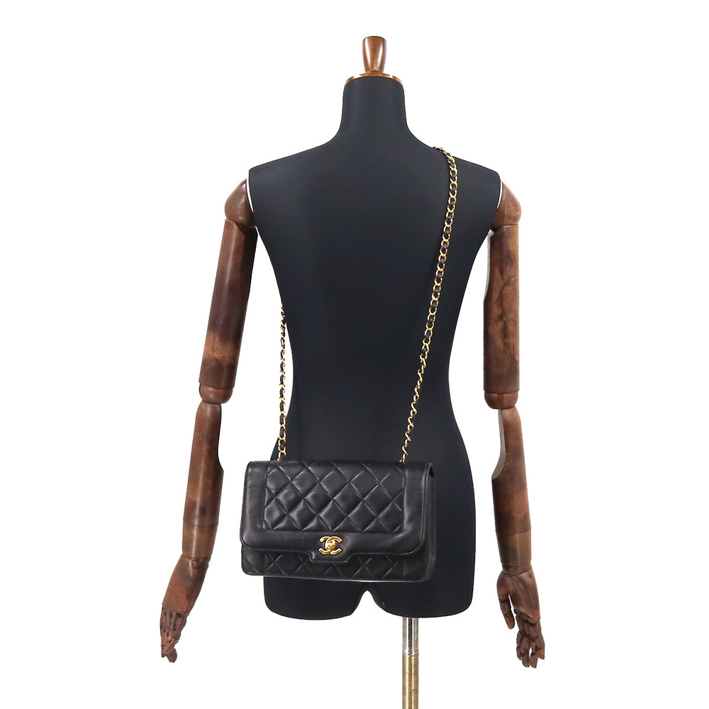 Chanel Matelasse Chain Shoulder Bag Leather Black Gold Metal Fittings - Picture 9 of 9